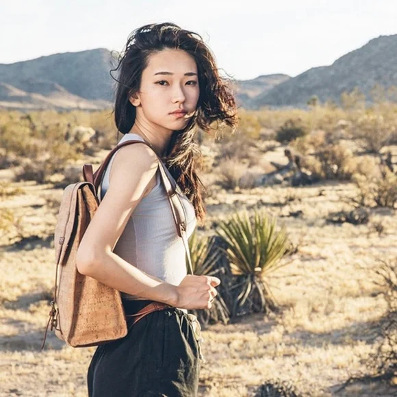 VINCE DURDEN Brown Cork Commuter Backpack Hand-Made Eco-Friendly Sustainable - Picture 2 of 13